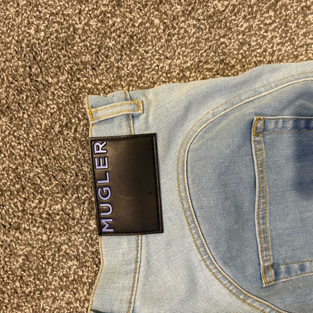 Mugler Light Blue Women Jeans